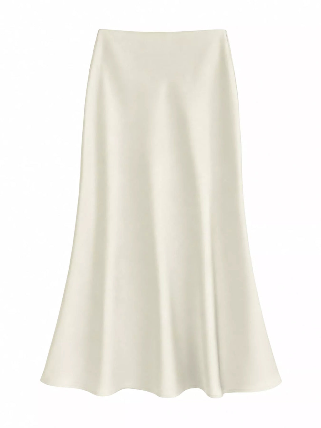 Full Size High-Waisted Satin Midi Skirt Plus Size