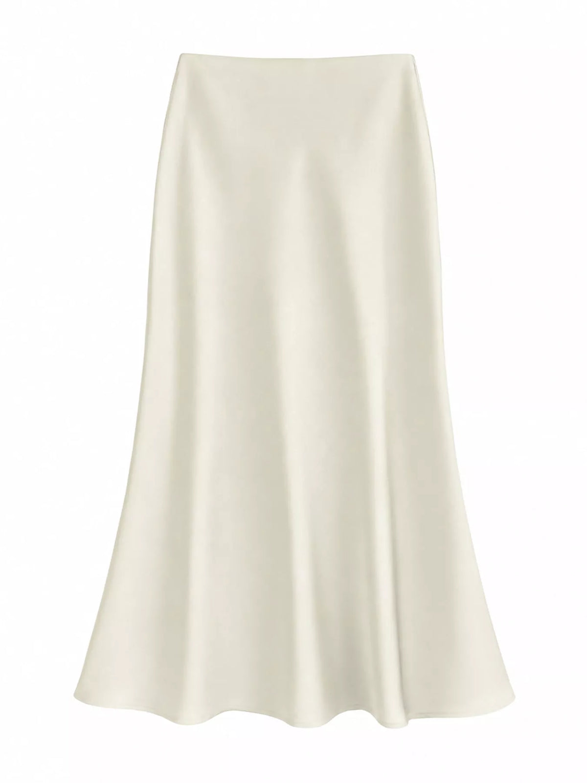 Full Size High-Waisted Satin Midi Skirt Plus Size