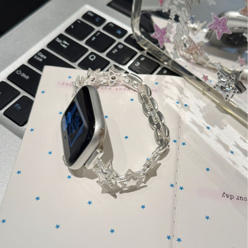 Star-rotating Zirconia Metal Watch Strap