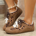 Round Toe Leopard Sneakers