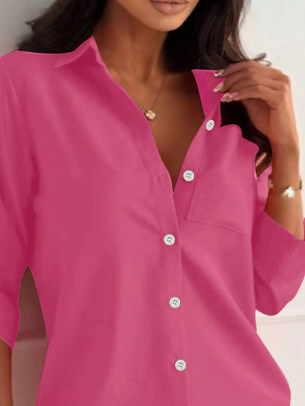 Button-Down Roll-Up Sleeve Shirt