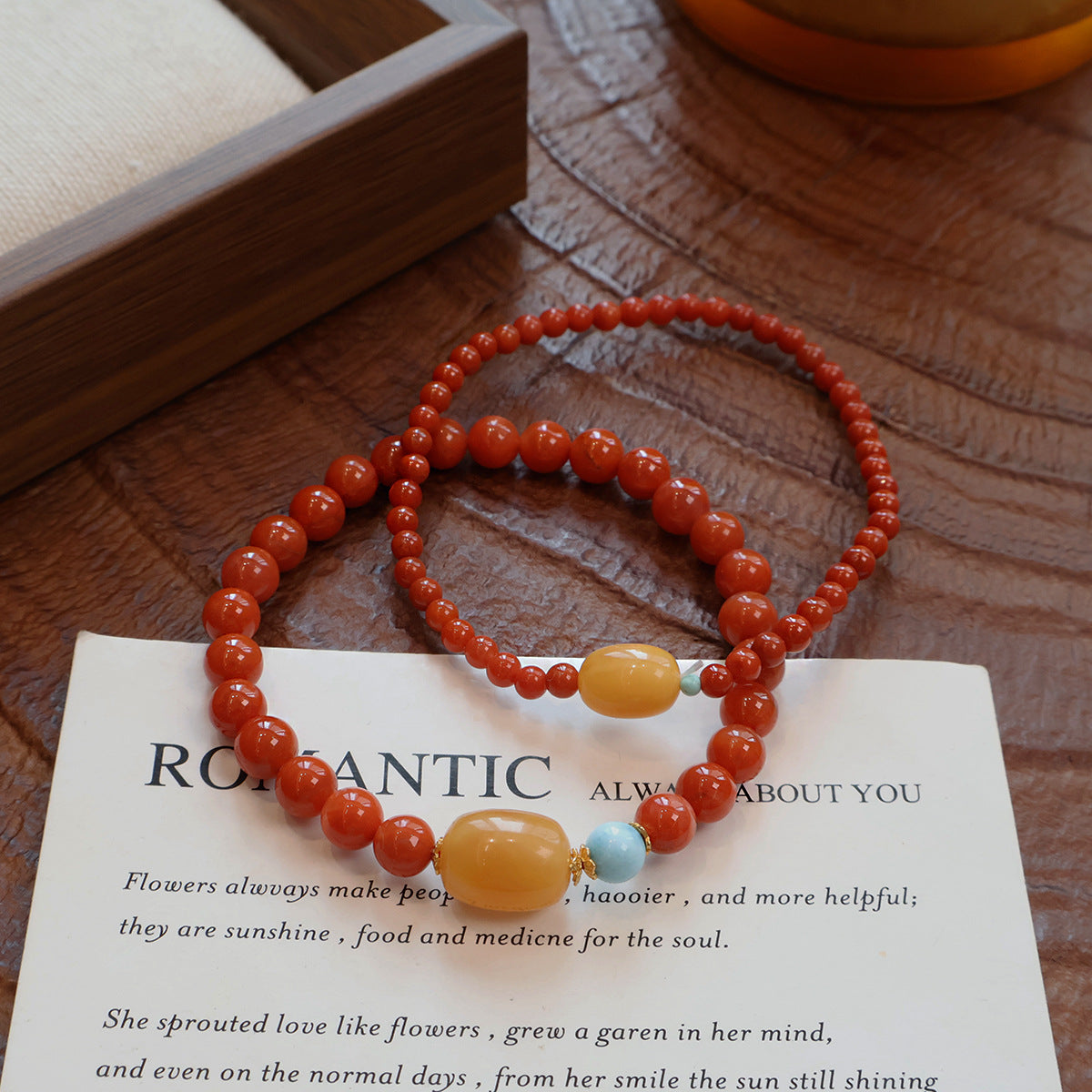 Female Natural South Red Agate Bracelet