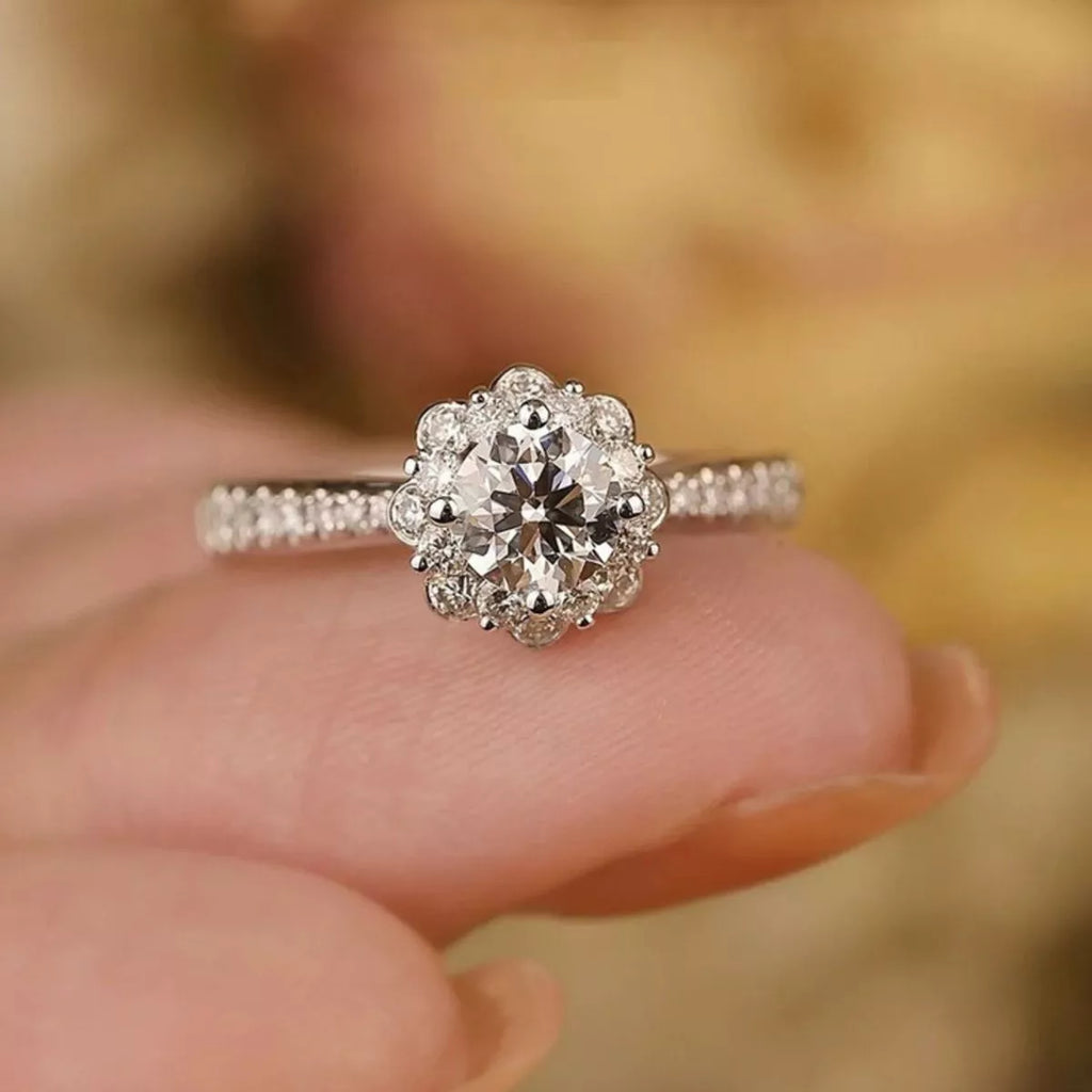 1 Carat 925 Sterling Silver Moissanite Ring