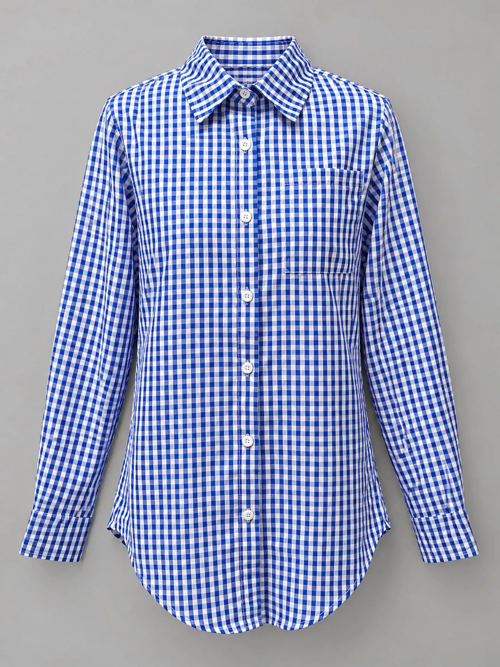 Plus Size Plaid Button-Down Long Sleeve Shirt