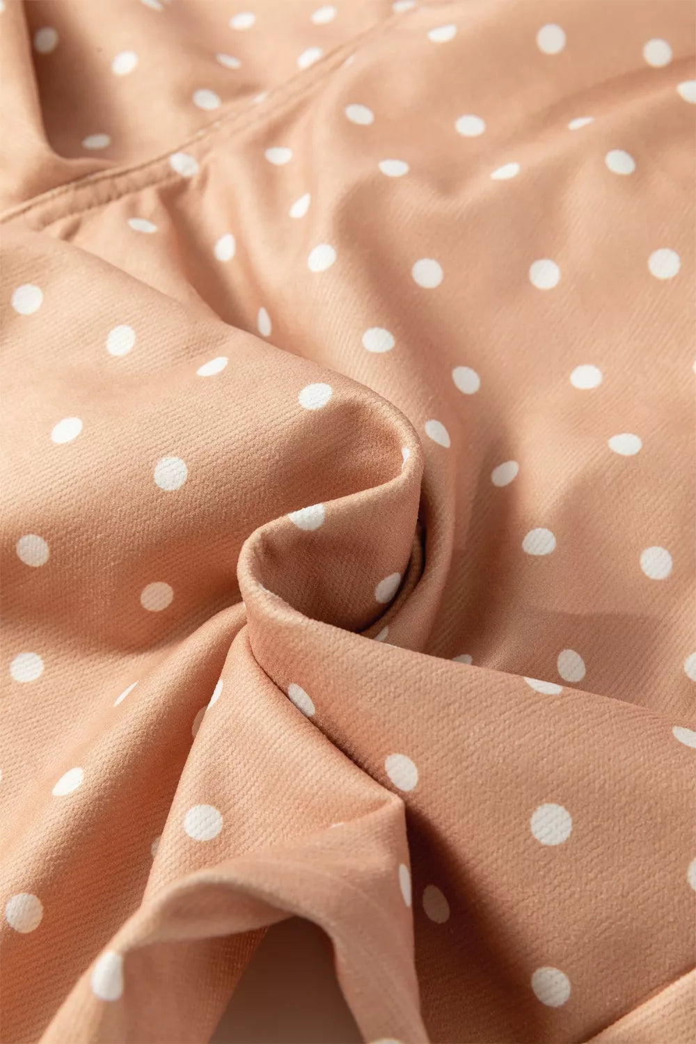 Polka Dot Print Drawstring Wide Leg Pants