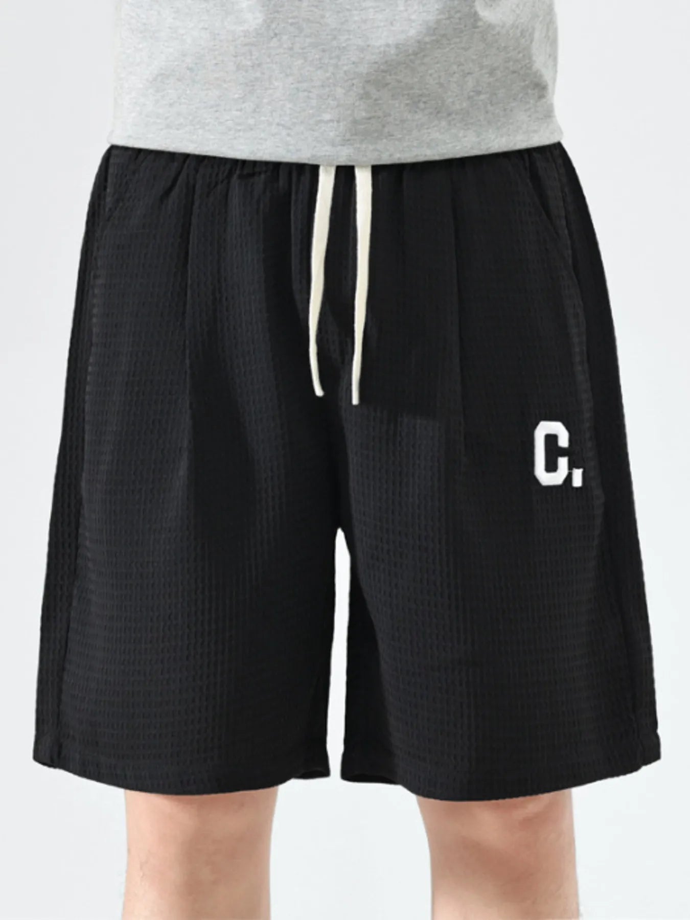 Men's Drawstring Pocketed Shorts