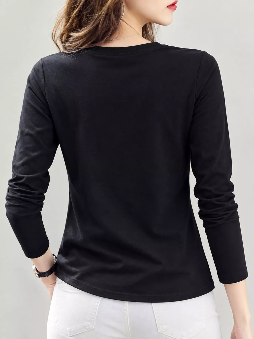 Full Size Crown Long Sleeve T-Shirt Plus Size