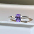 925 Sterling Silver Zircon Oval Ring