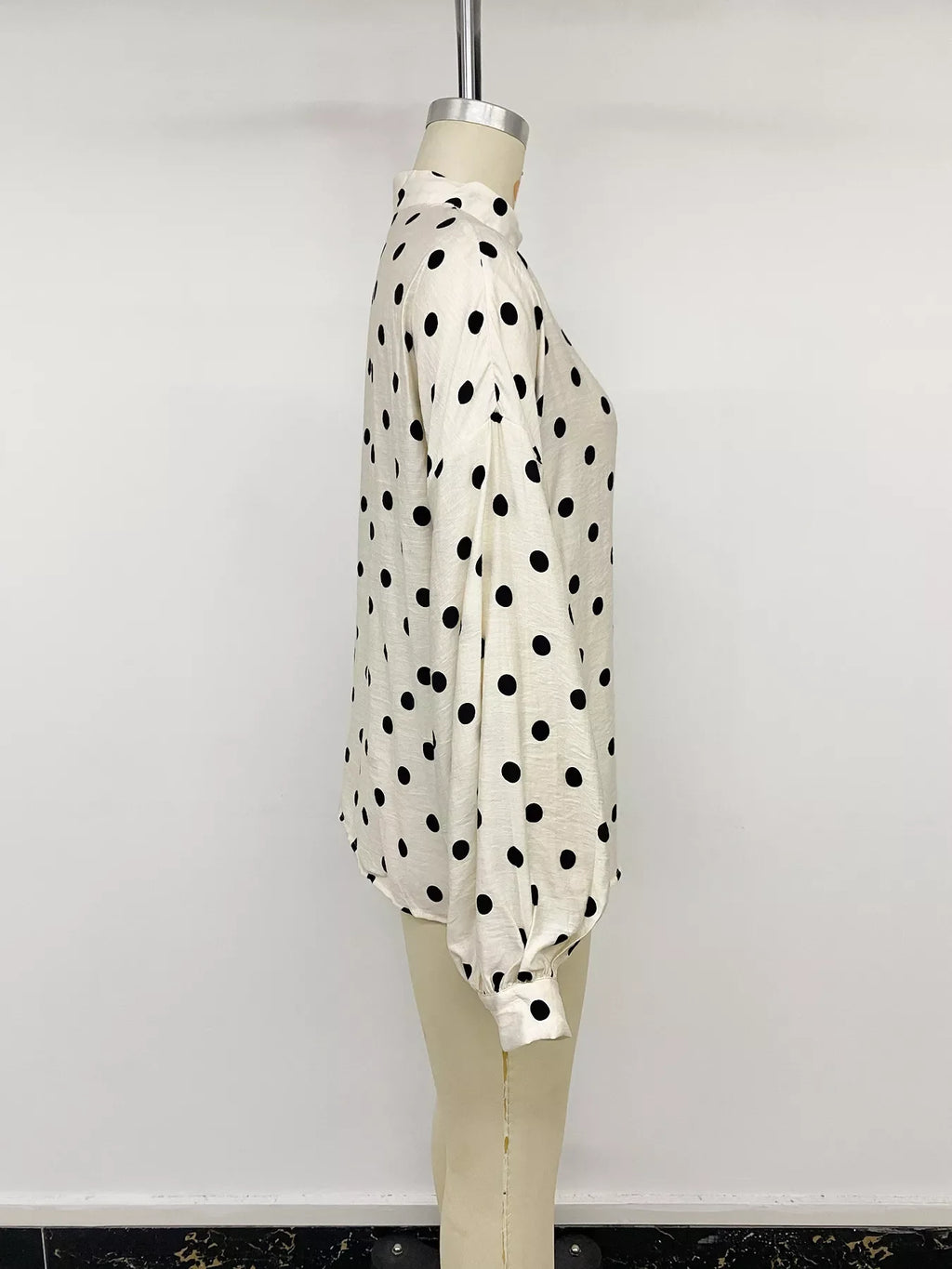 Polka Dot Button-Up Shirt