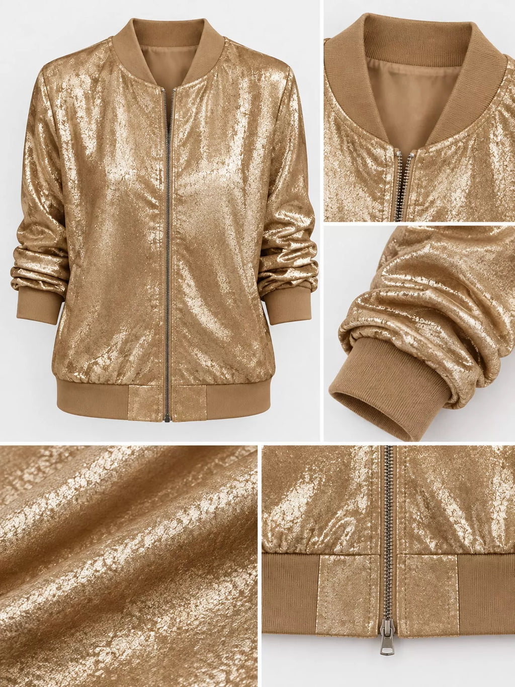 Full Size Zip Up Long Sleeve Jacket Plus Size