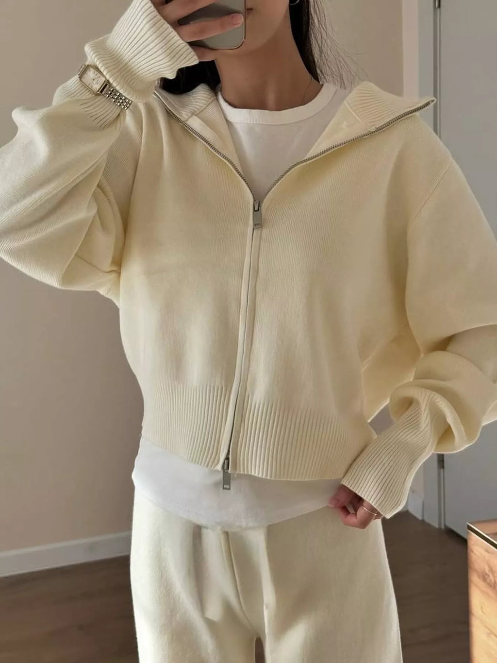 Zip-Up Hoodie and Pants Set
