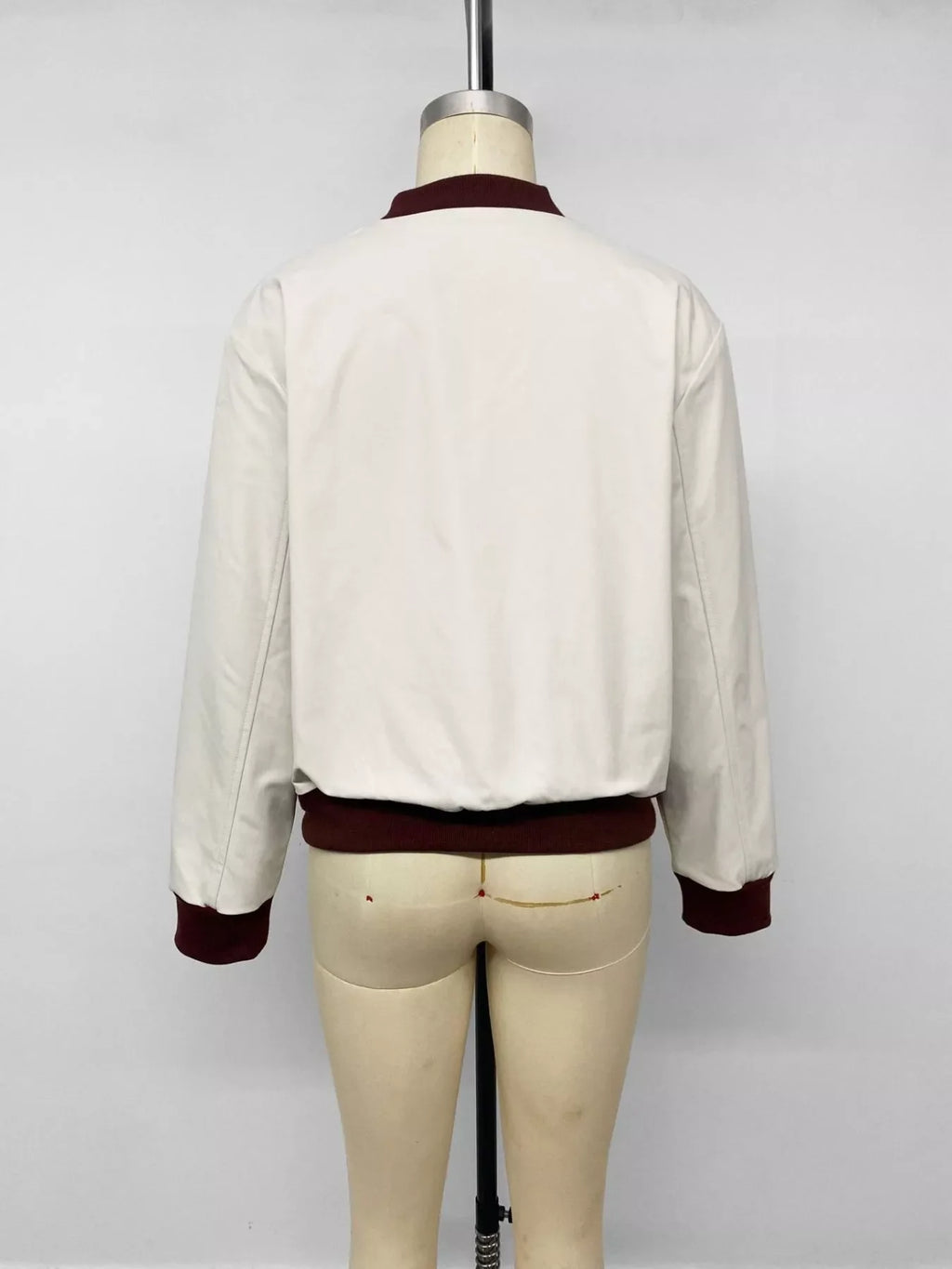Contrast Trim Zip Up Jacket