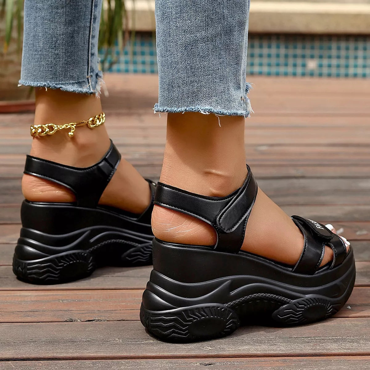 Open Toe Wedge Sandals