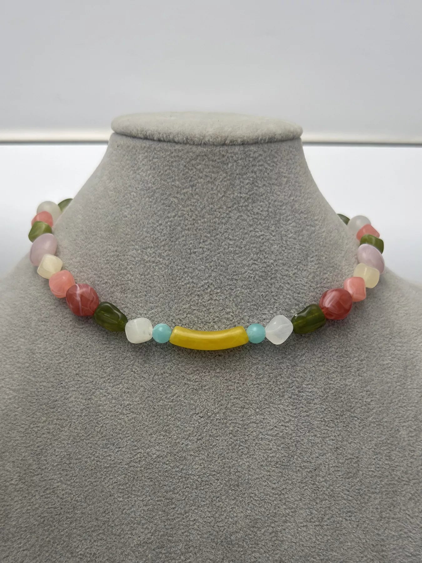 Colorful Beaded Choker Necklace
