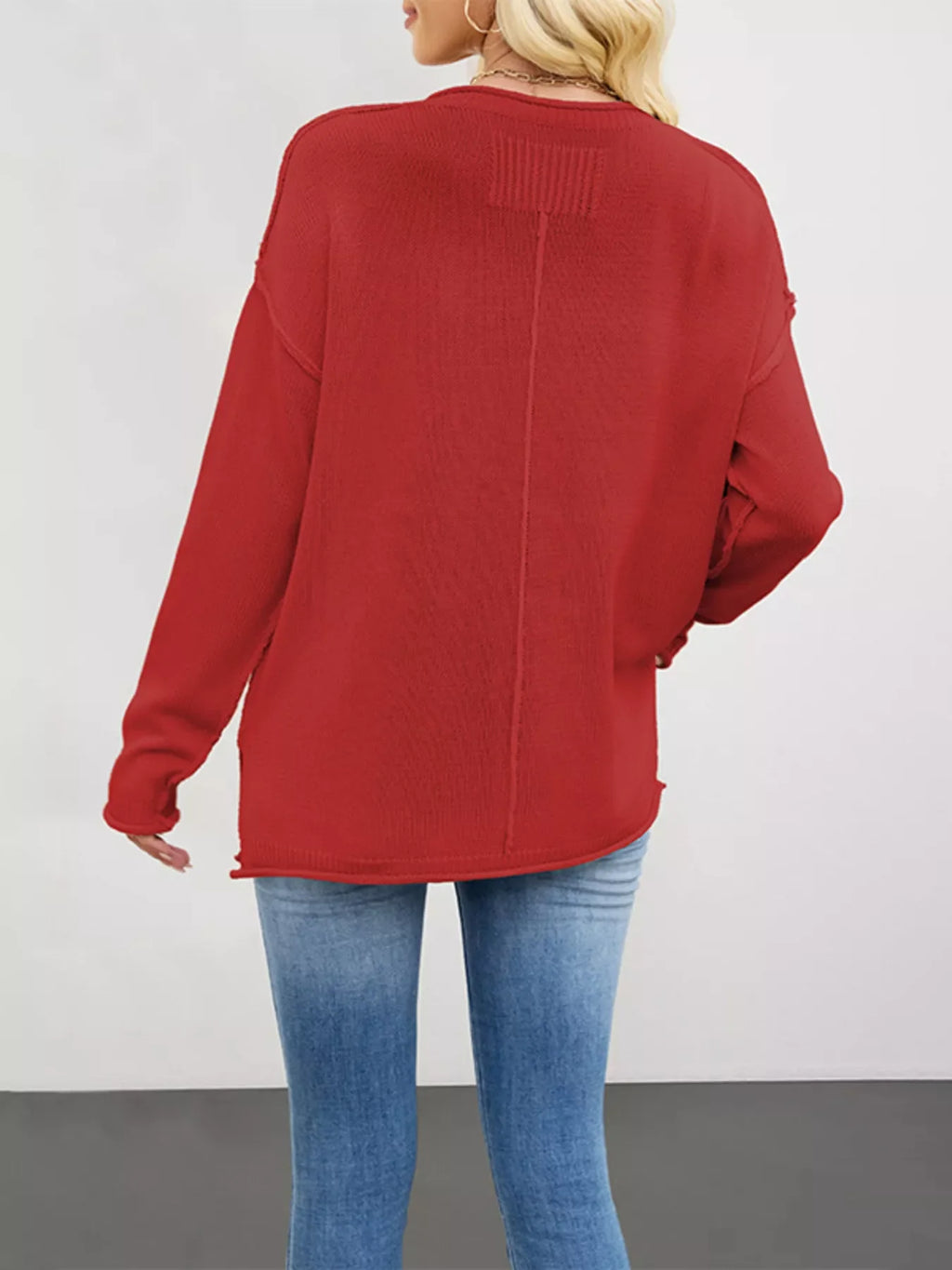 Casual Loose-Fit Crew Neck Sweater
