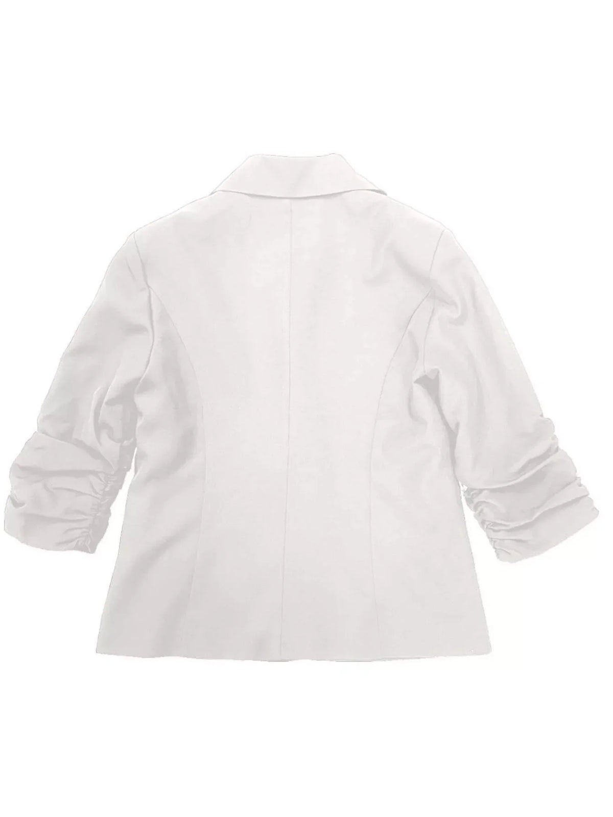 Full Size One Button Lapel Collar Blazer Plus Size