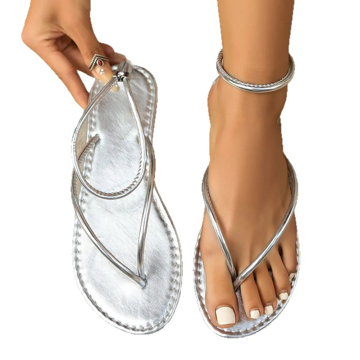 Toe Post Flats Sandals