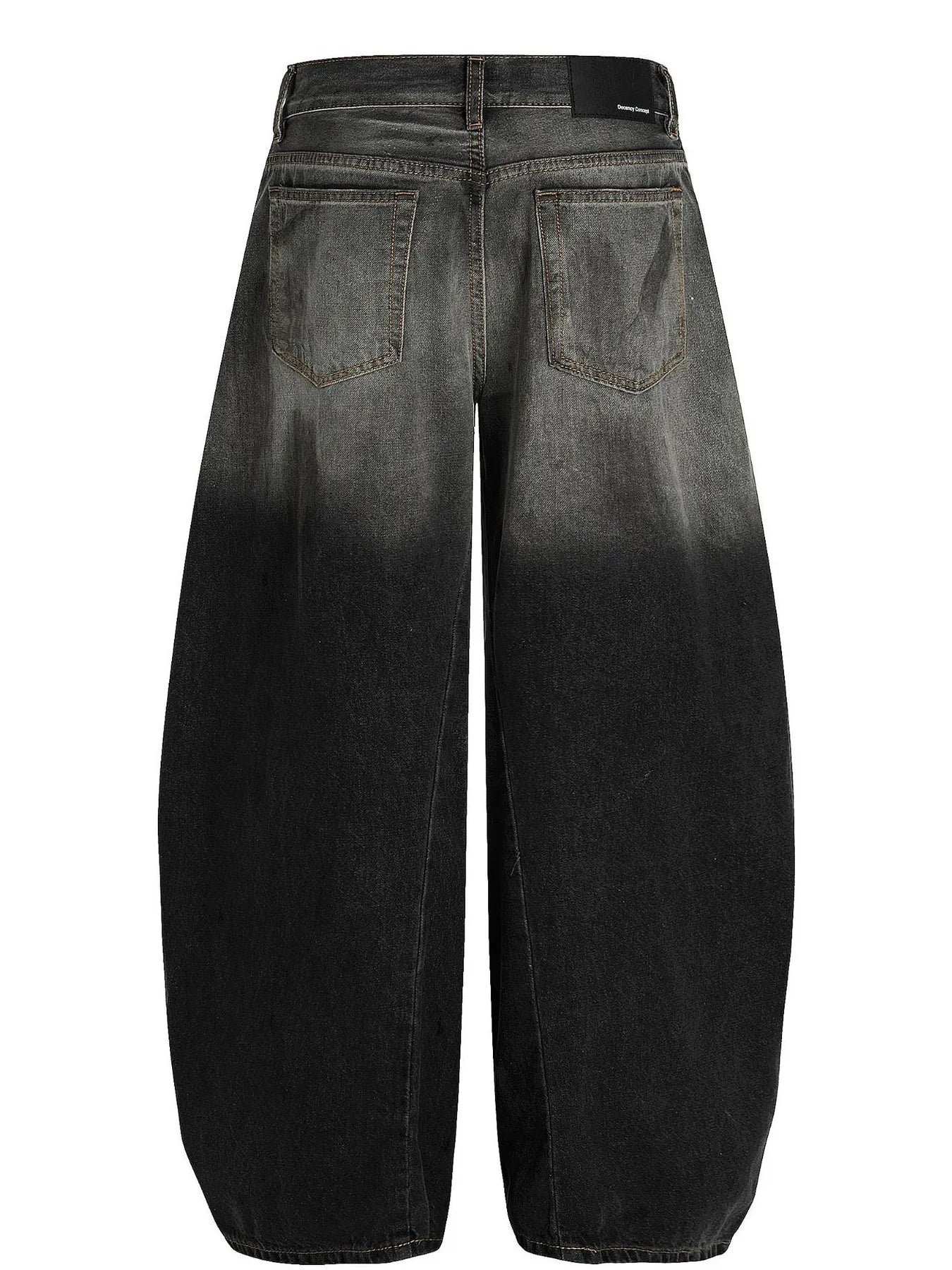 Men's Washed Balloon Wide Leg Jeans