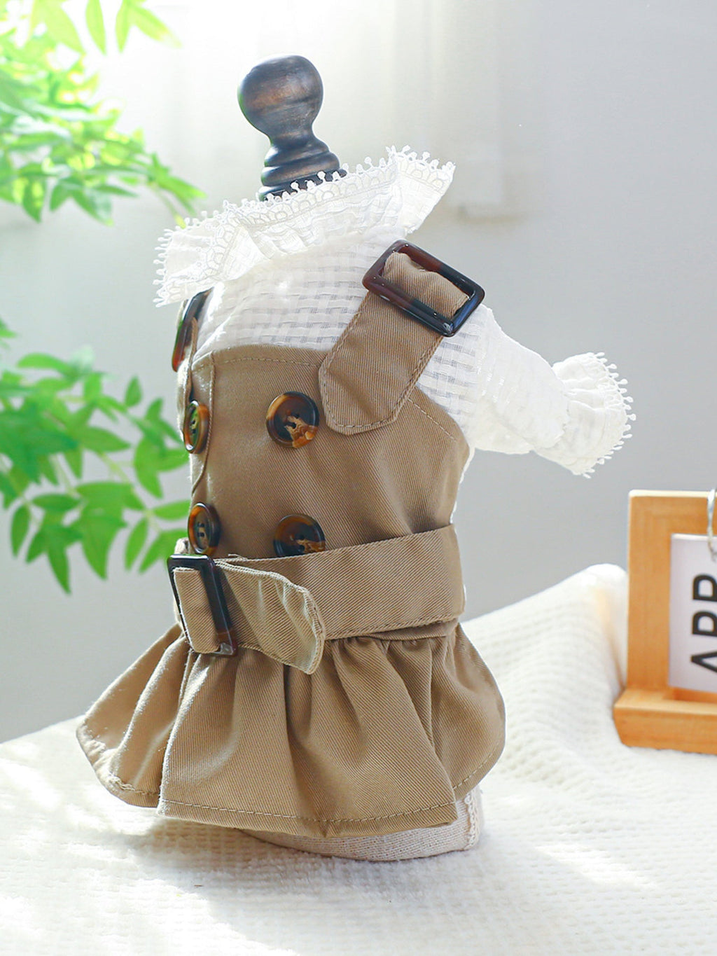 Buckle Pet Trench Coat