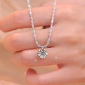 1 Carat Moissanite 925 Sterling Silver Necklace