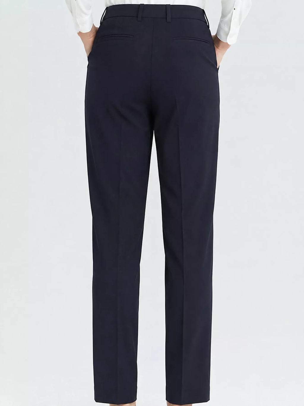 High-Waisted Straight Slim-Fit Pants