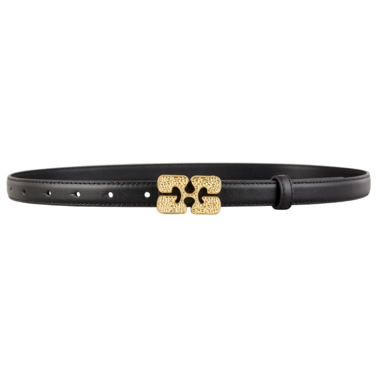 Gold Buckle Leather Belt