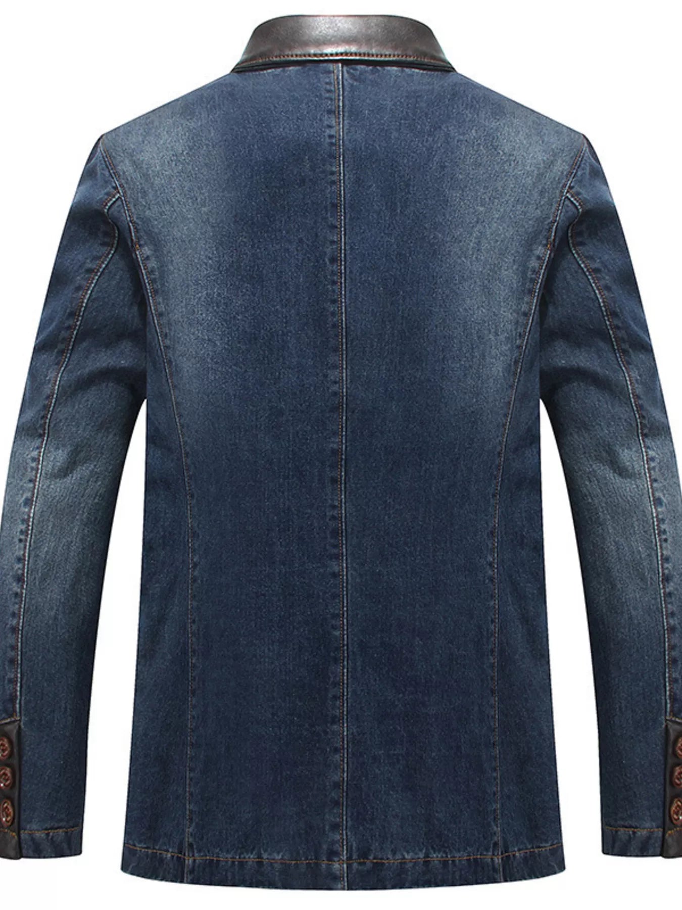 Men's Plus Size Button Up Denim Blazer