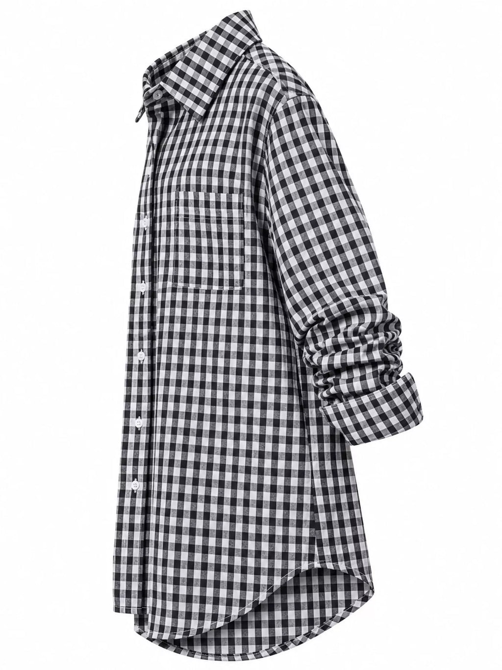 Plus Size Plaid Button-Down Long Sleeve Shirt
