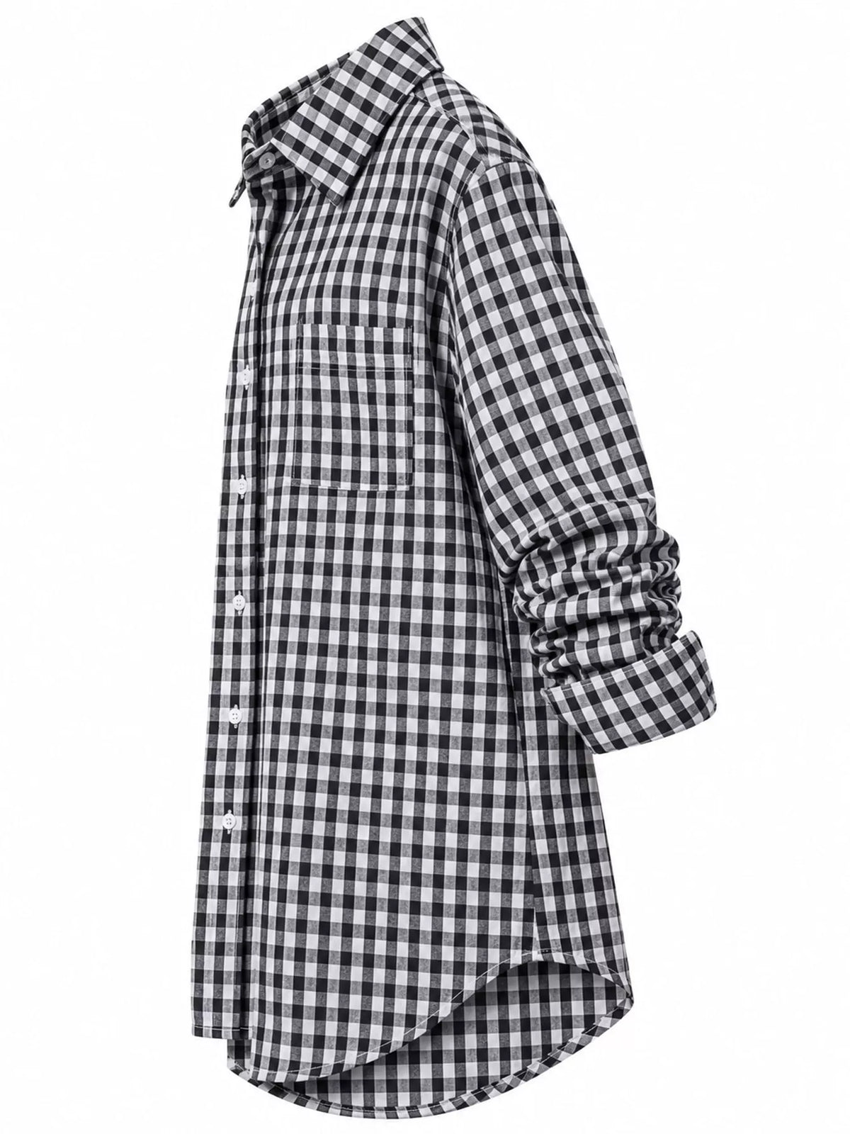 Plus Size Plaid Button-Down Long Sleeve Shirt