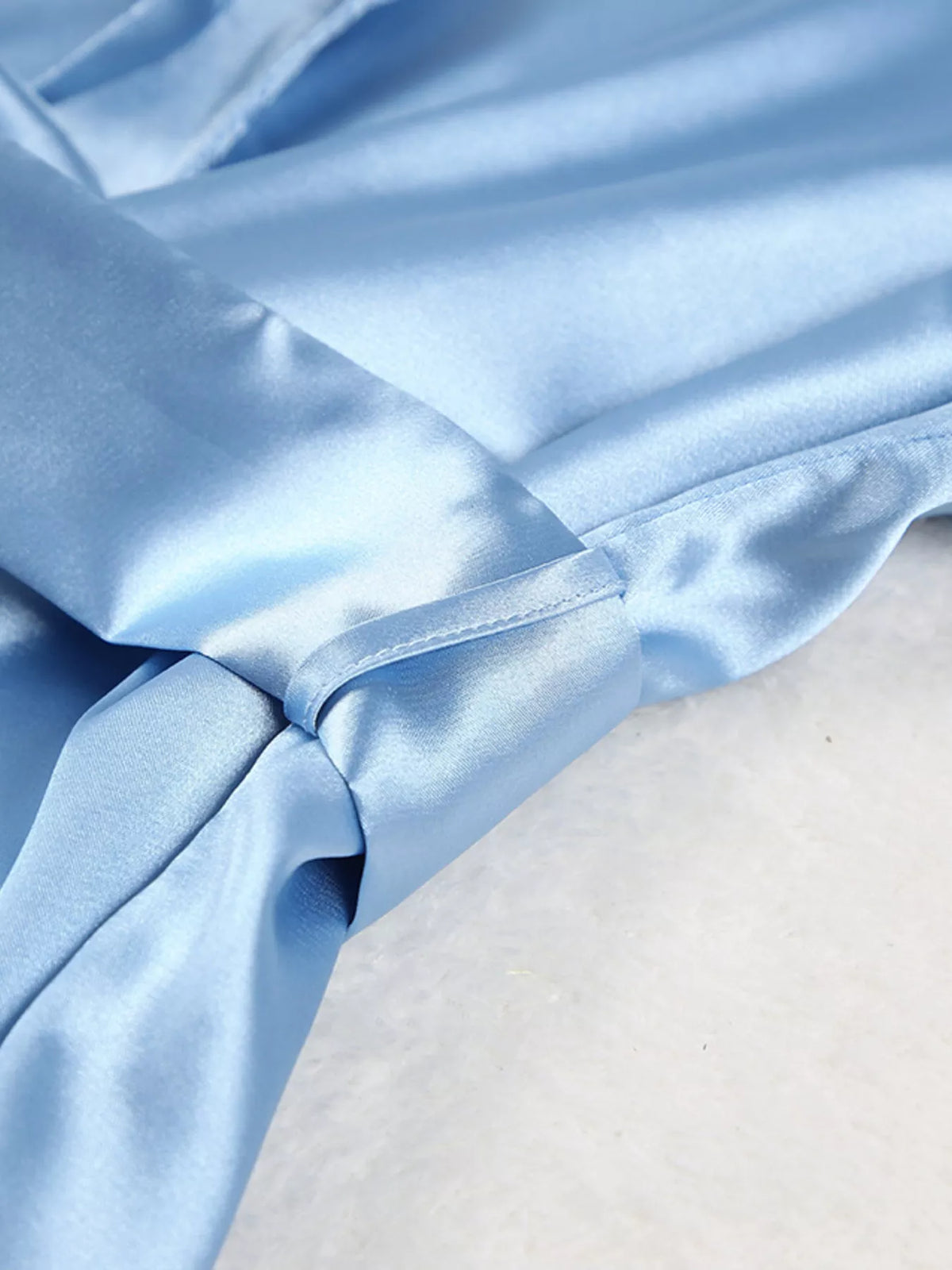 Satin Long Sleeve Shirt and Pants Set