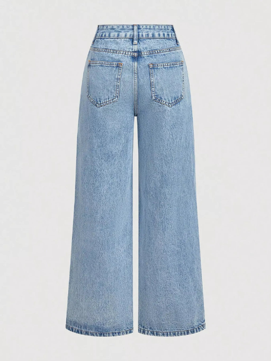 Embroidered Wide Leg Jeans