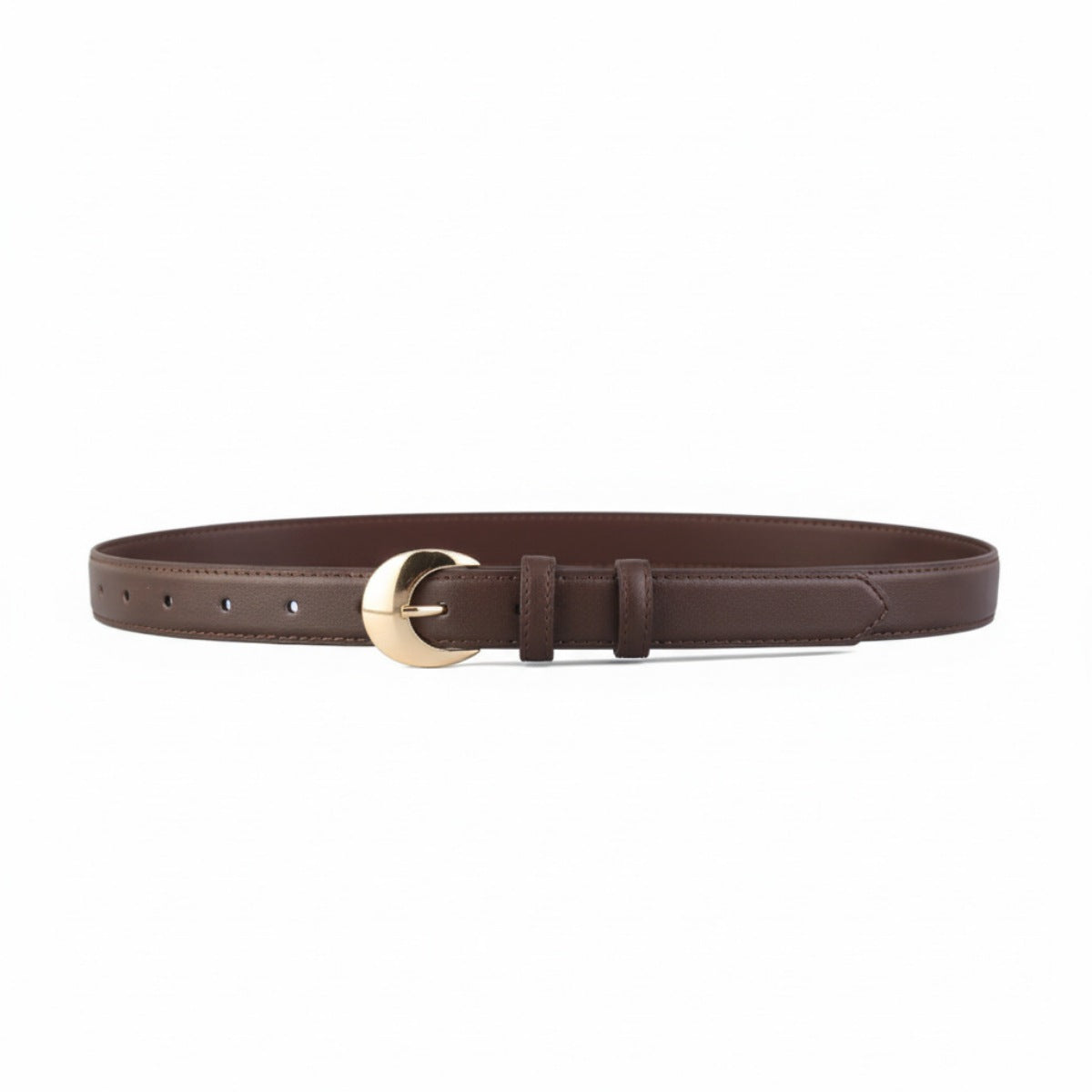 Golden Buckle Skinny Belt