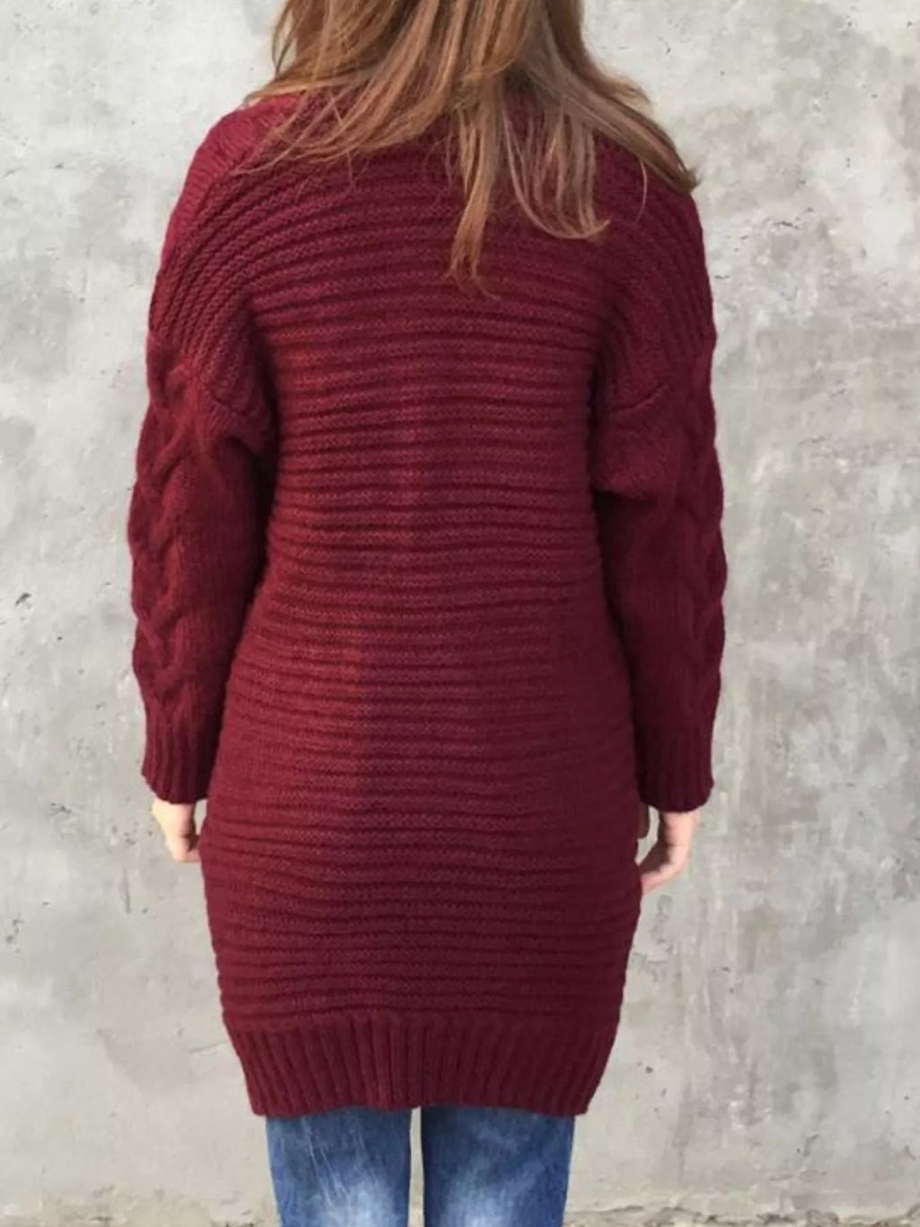 Chunky Knit Open Front Cardigan