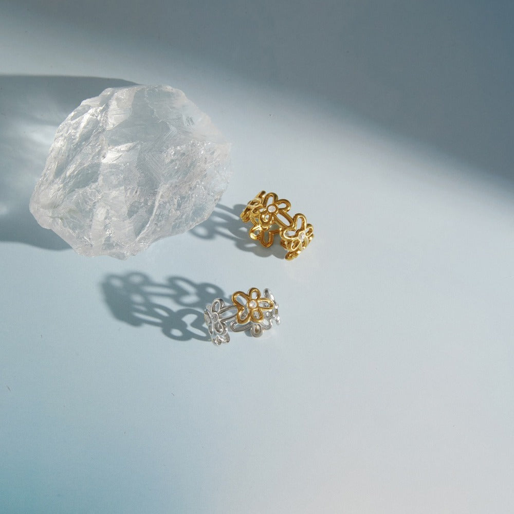 Zircon Flower Ring Collection