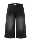 Men's Washed Denim Bermuda Shorts