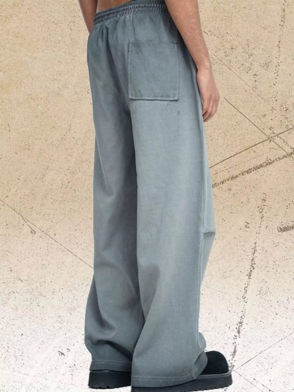 Men's Drawstring Wide Leg Pants