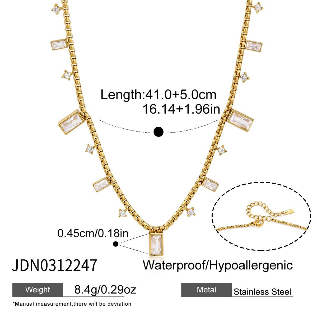 Zircon Chain Necklace Collection