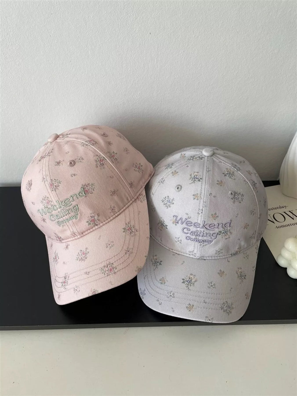 Floral Embroidered Baseball Cap