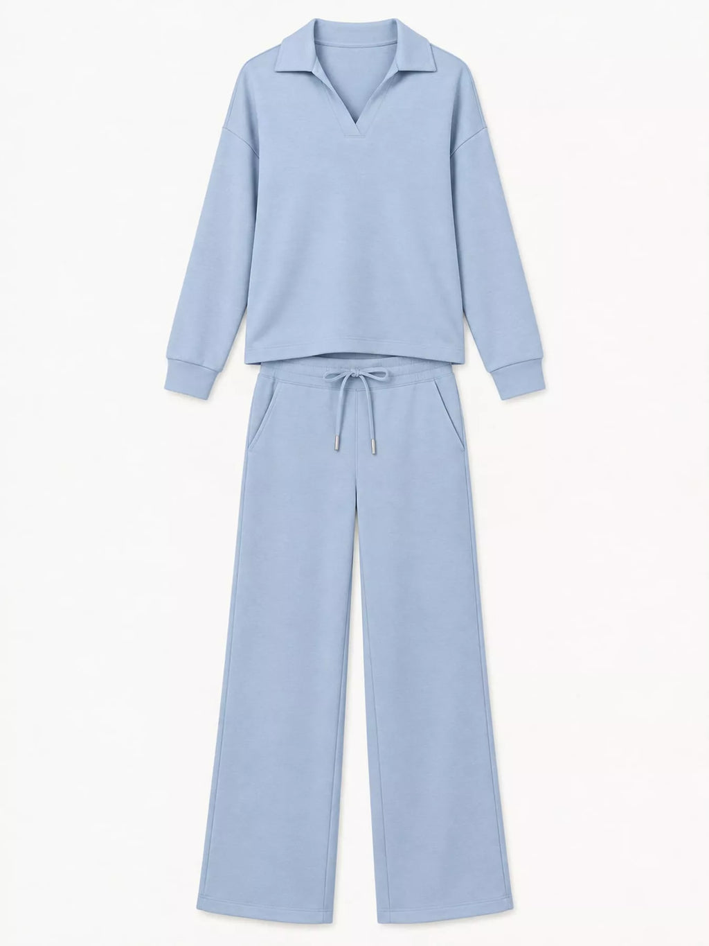 Dropped Shoulder Top and Pants Set