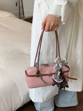 Decorative Buckle Shoulder Bag
