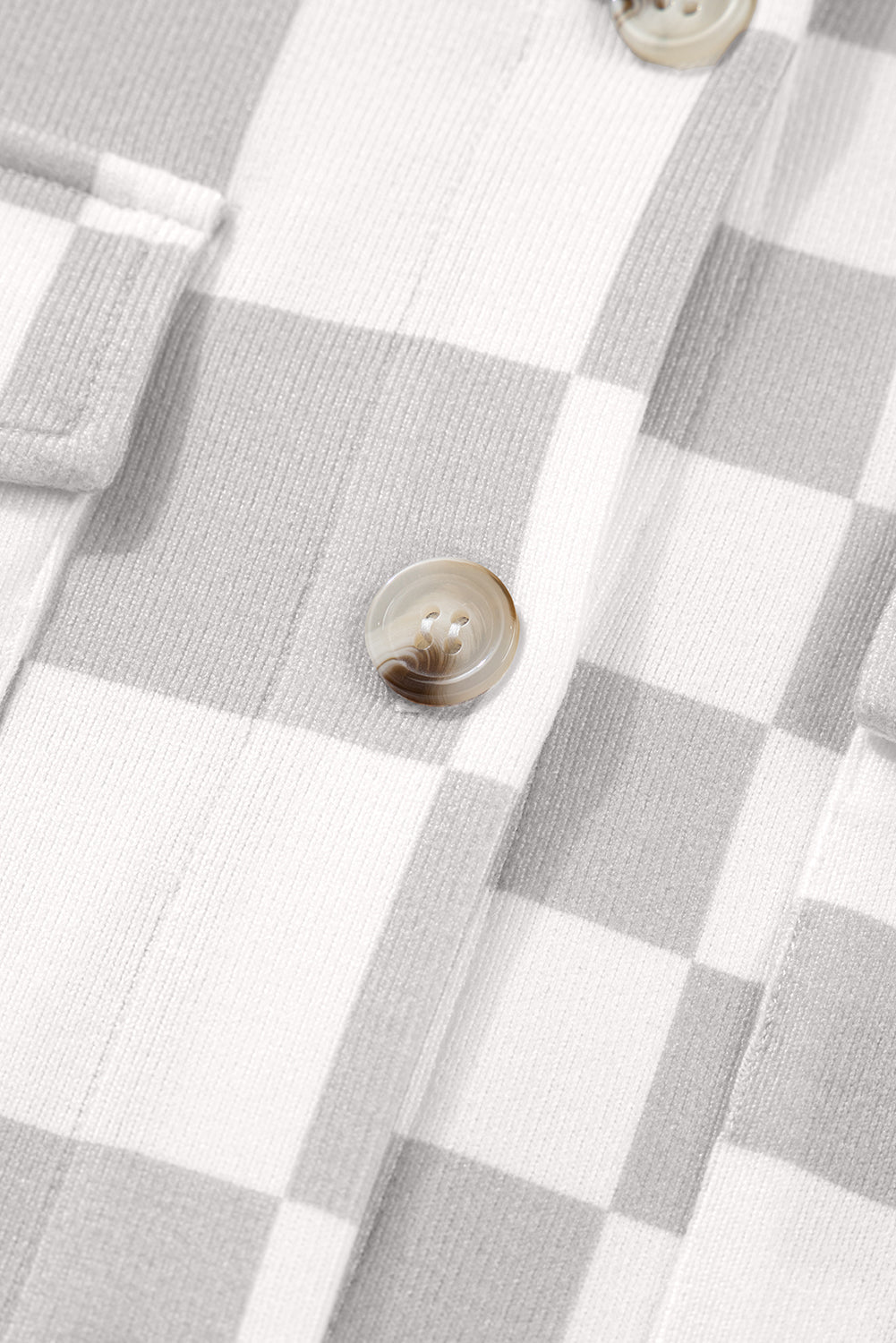 Plus Size Checker Button-Up Western Jacket