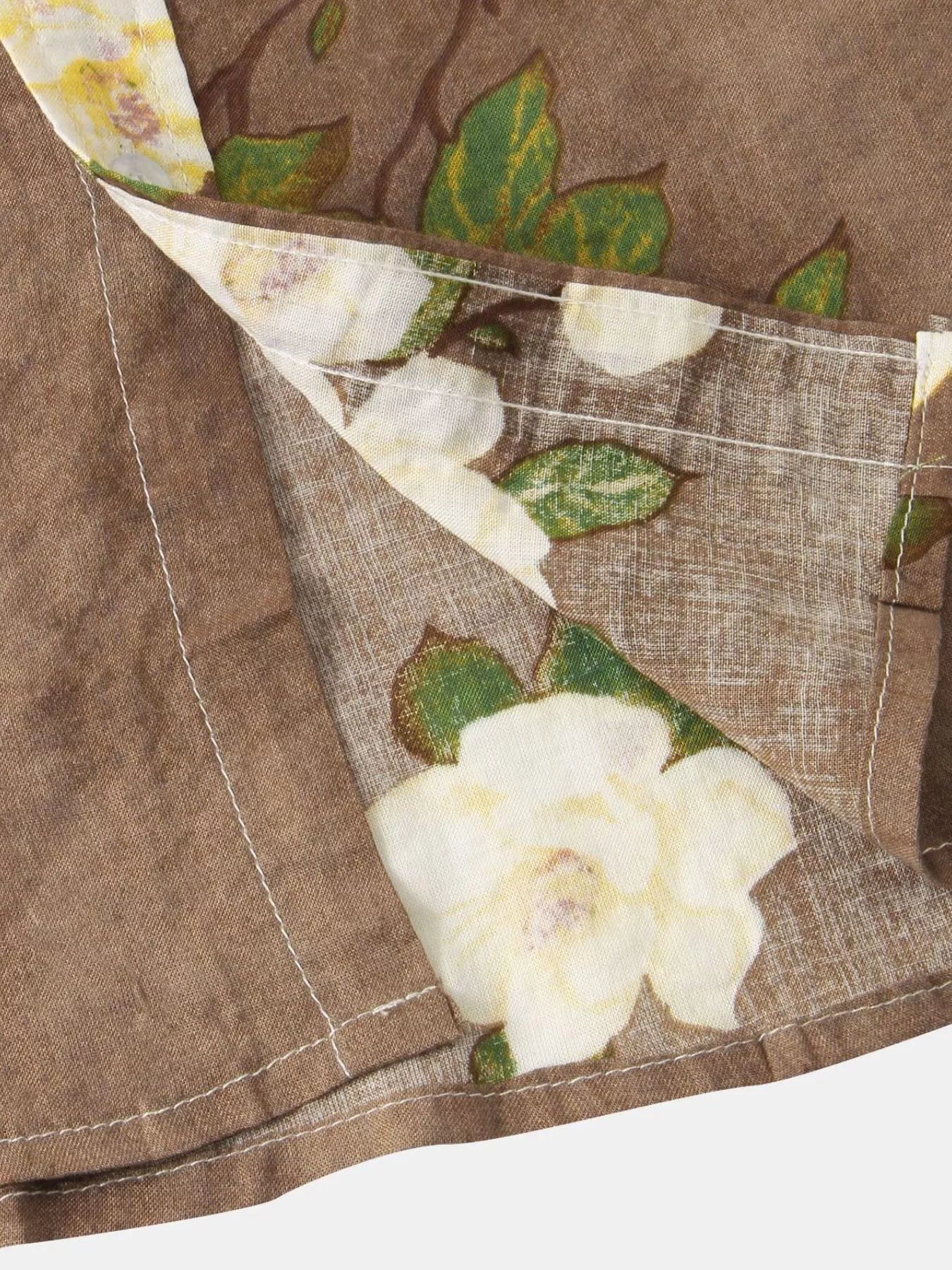 Men's Plus Size Floral Print Short Sleeve Shirt