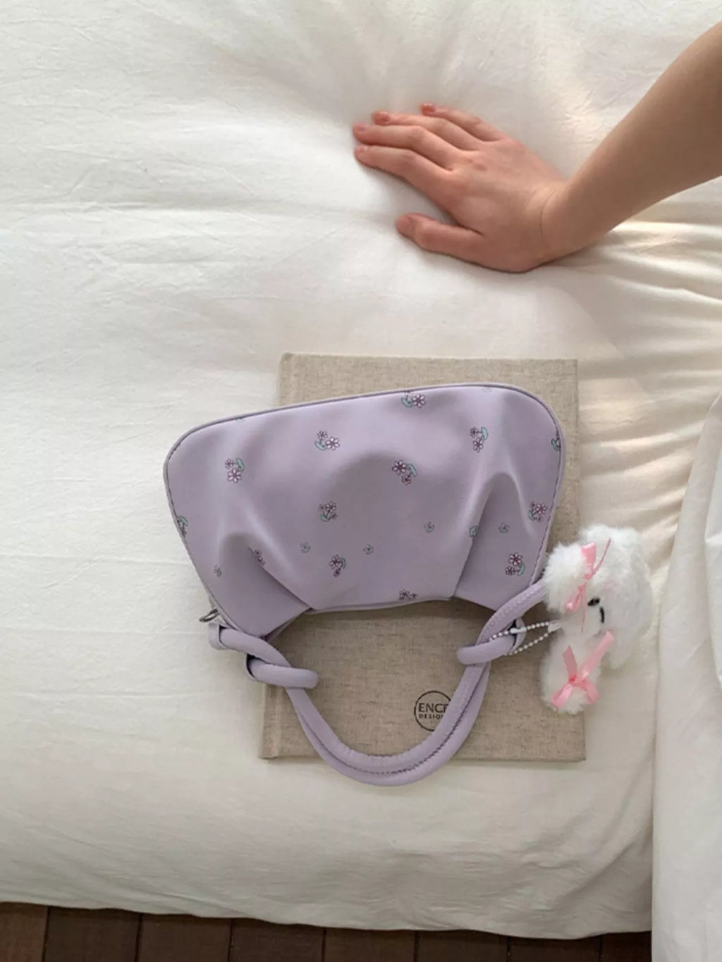 Floral Ruched Crossbody Bag