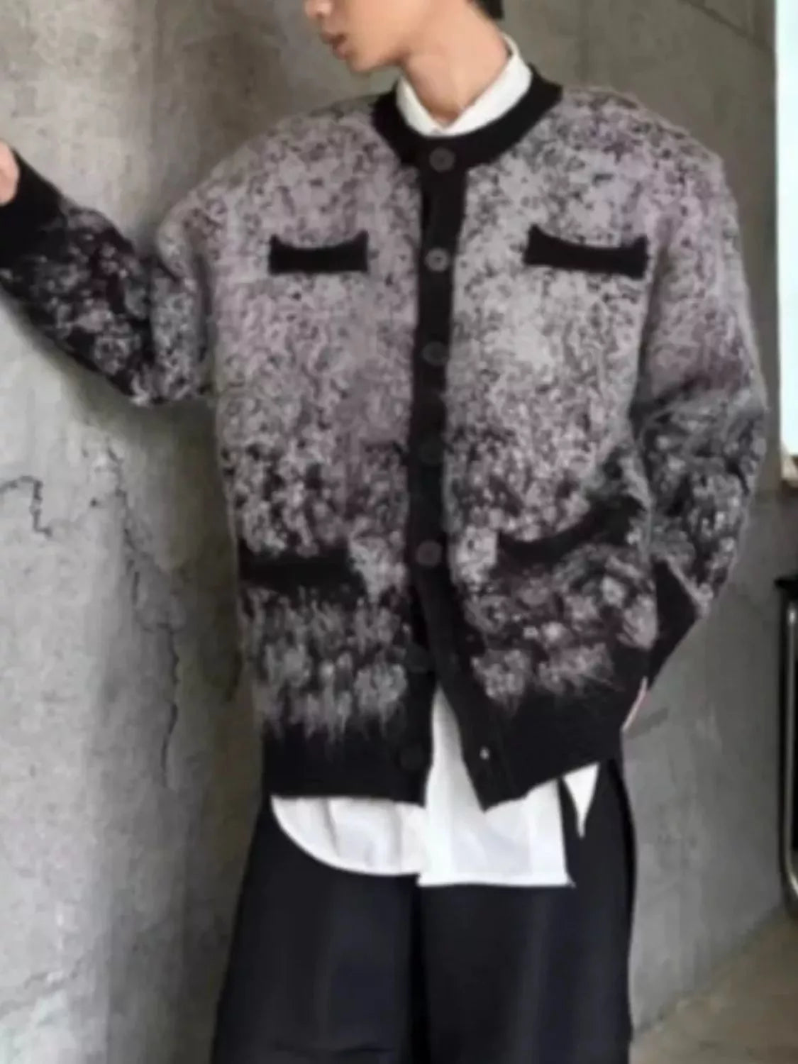 Men's Gradient Long Sleeve Cardigan