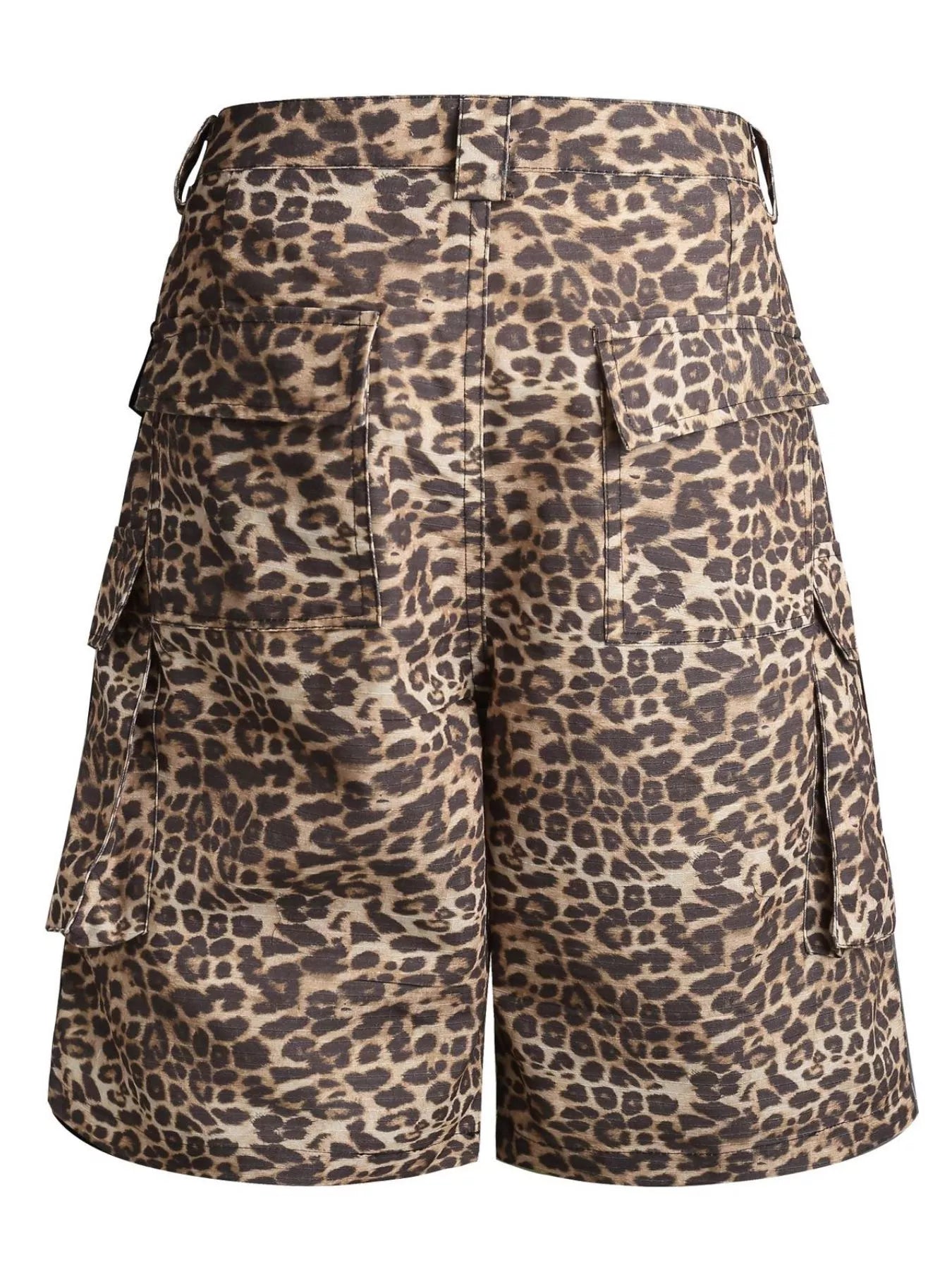 Men's Leopard Print Cargo Capris