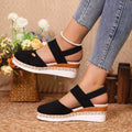 Espadrille Wedge Sandals with Ankle Strap