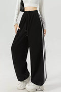 Wide Leg Side Striped Pants