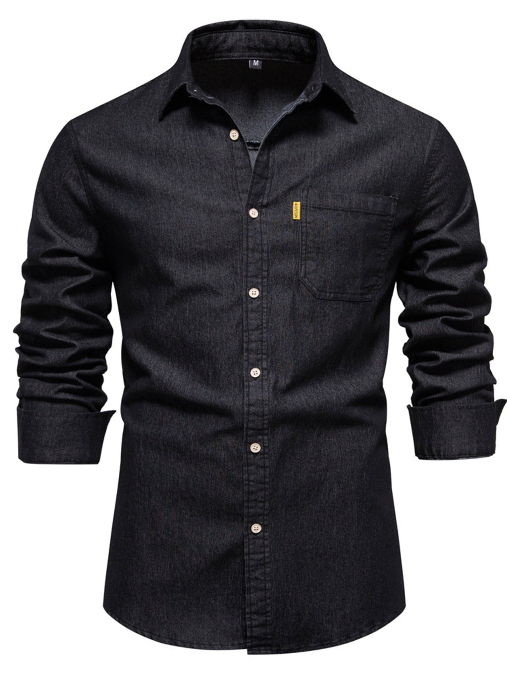 Men's Full Size Button Up Denim Shirt with Chest Pocket Plus Size
