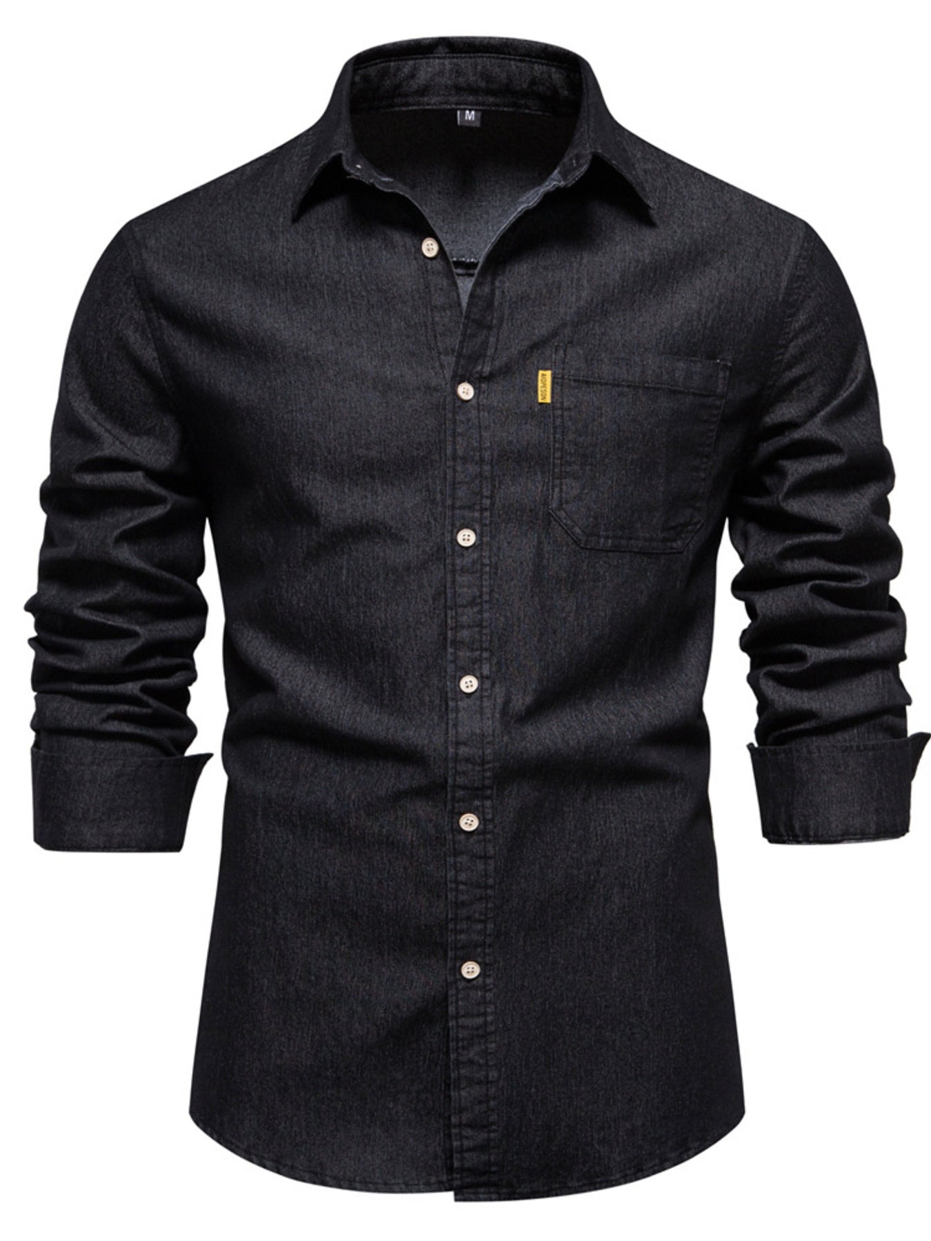 Men's Full Size Button Up Denim Shirt with Chest Pocket Plus Size