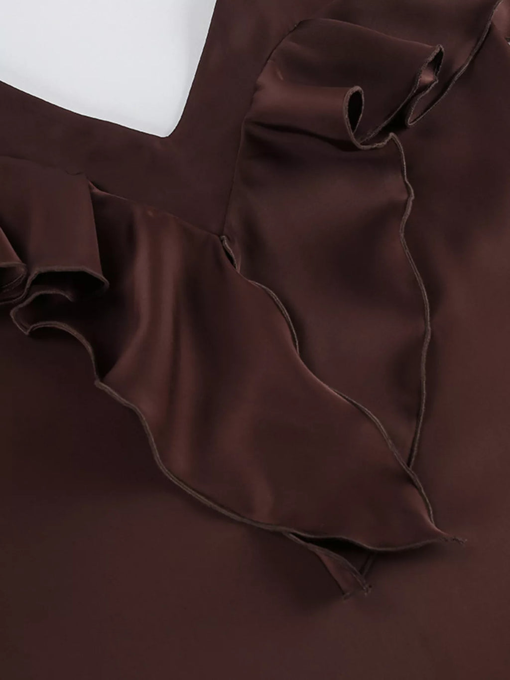 Ruffle V-Neck Cami and Wide-Leg Pants Two-Piece Set